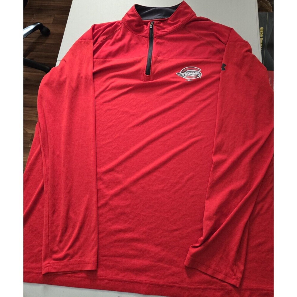 Under Armour HeatGear XXL Red 1/4 Zip Mock Neck Pullover
